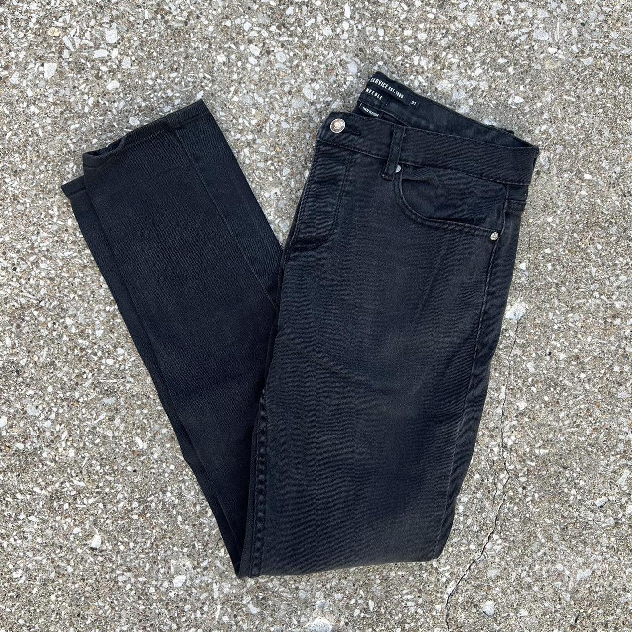 LIP SERVICE Men’s Black Needle Fit Jeans Size... - Depop