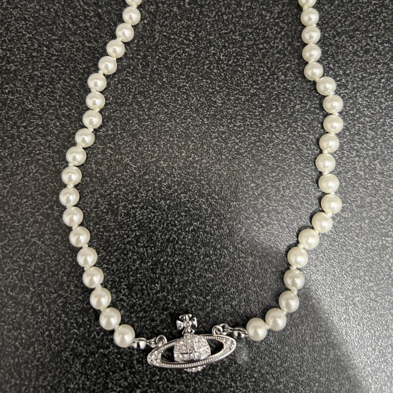 vivienne westwood pearl choker depop