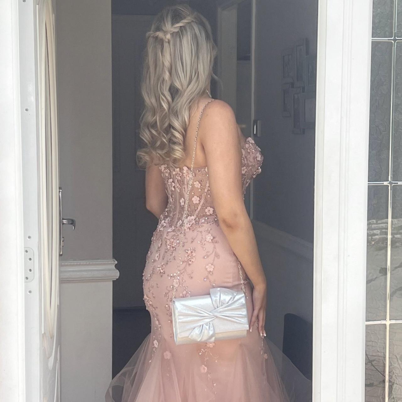 Sonique Dress Heaven Rose Gold Prom Dress with. Depop