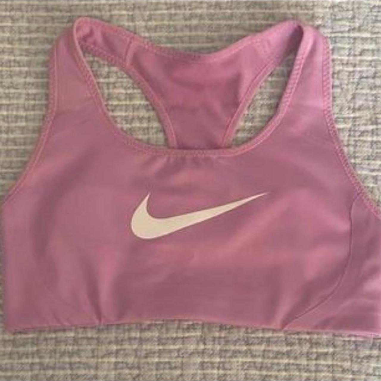 tan nike sports bra