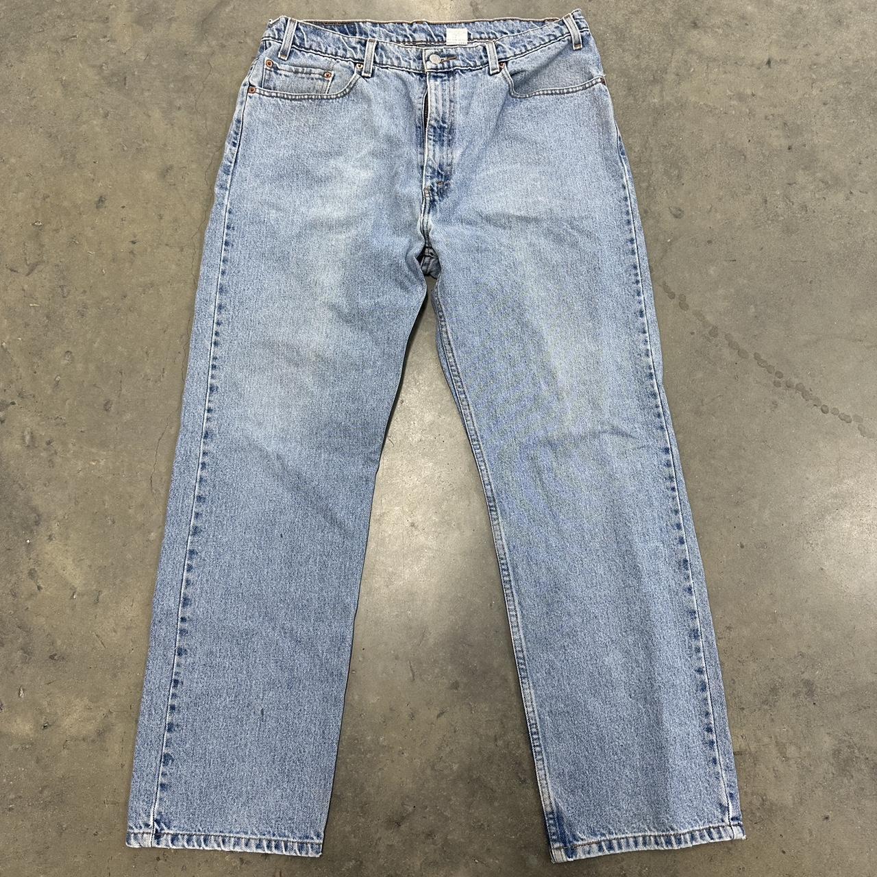 Vintage 90s Levi’s 505 light wash jeans Measures a... - Depop