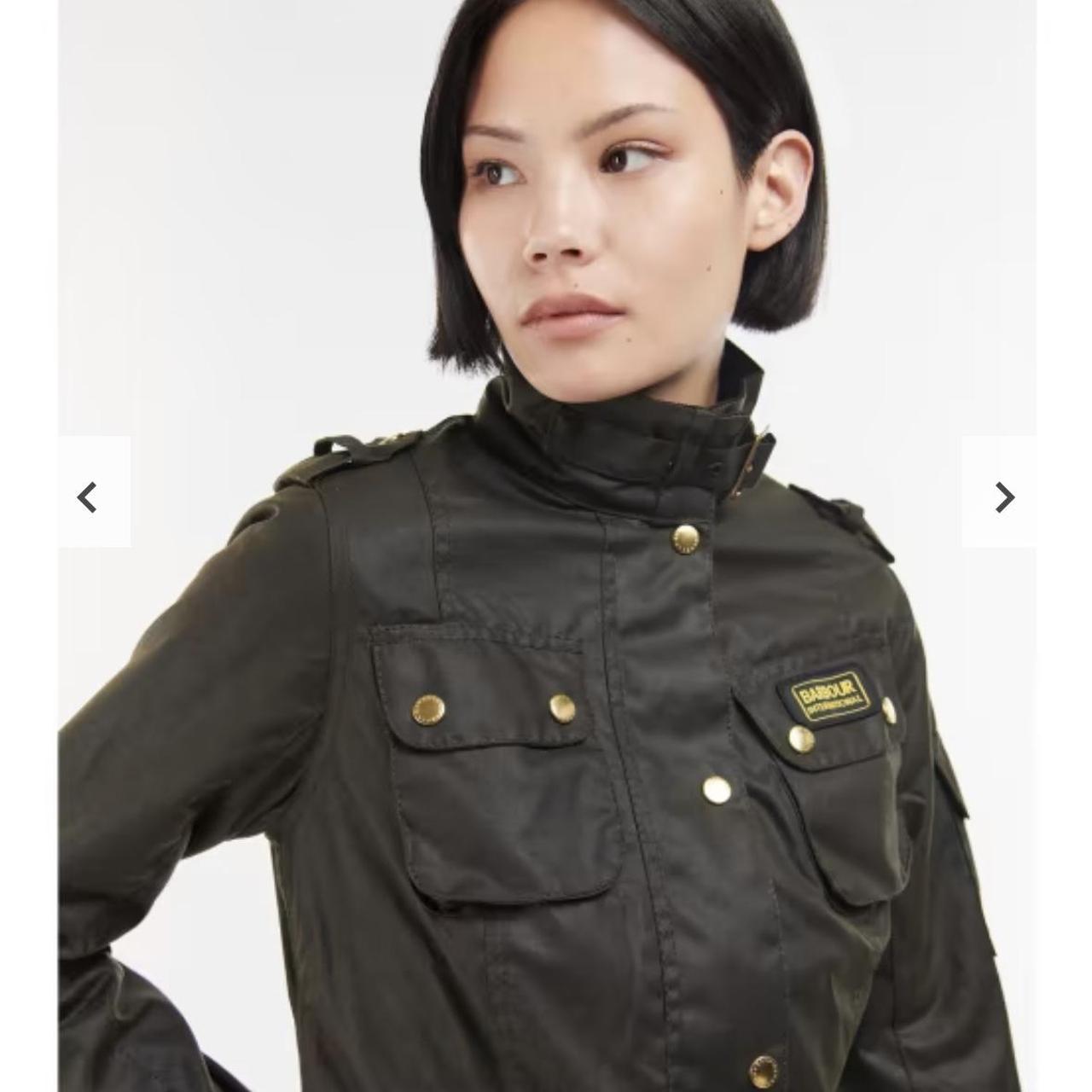 Barbour International Belted Wax Jacket Women's | Depop