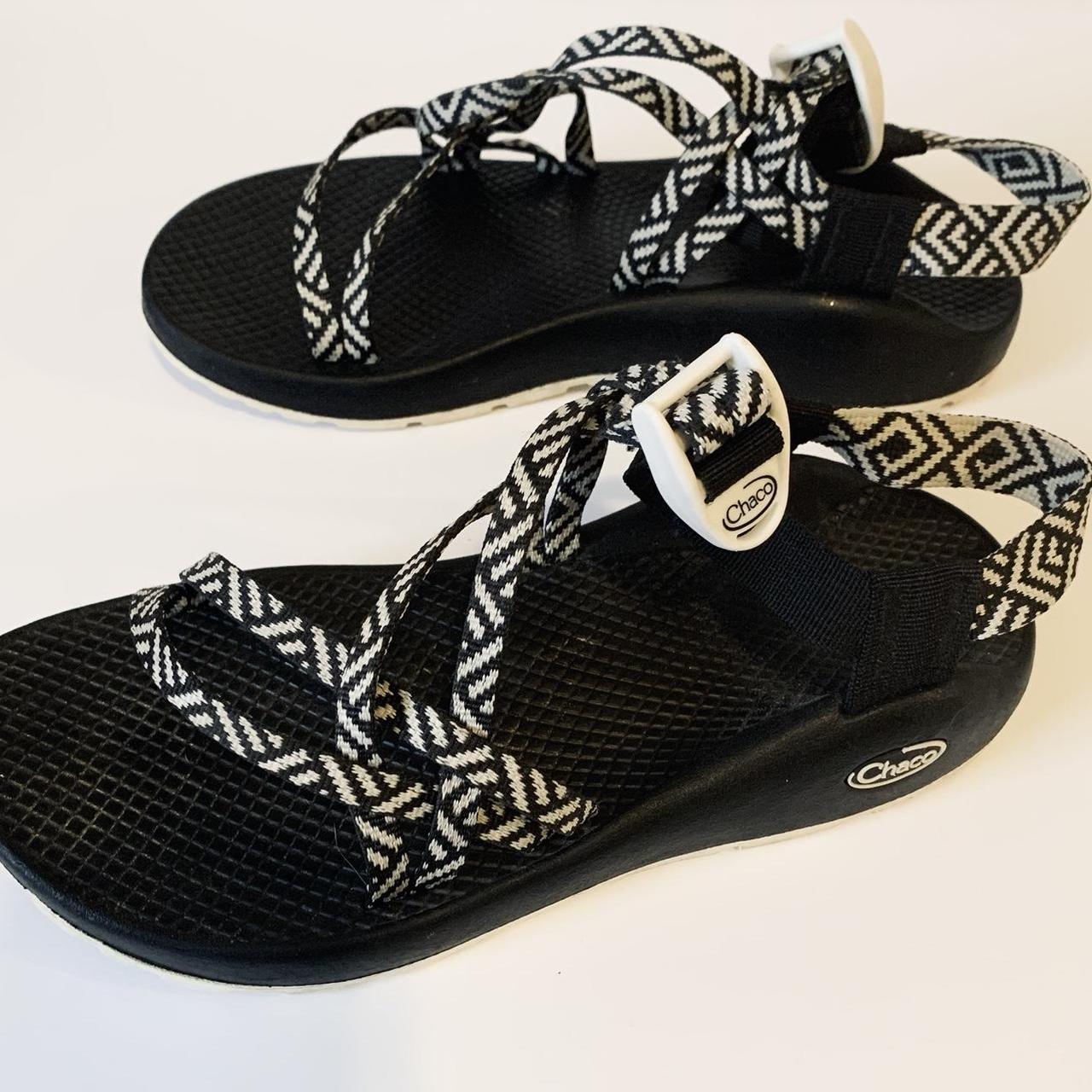 Chaco ZX1 Classic Sandal Black White Adjustable Depop