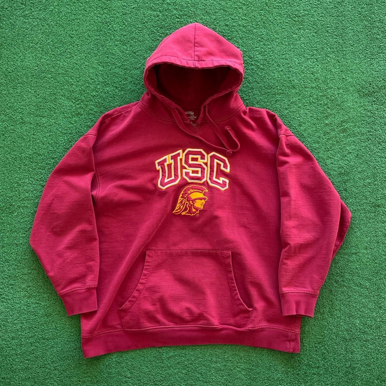 vintage 2000s usc embroidered hoodie size XL good... Depop
