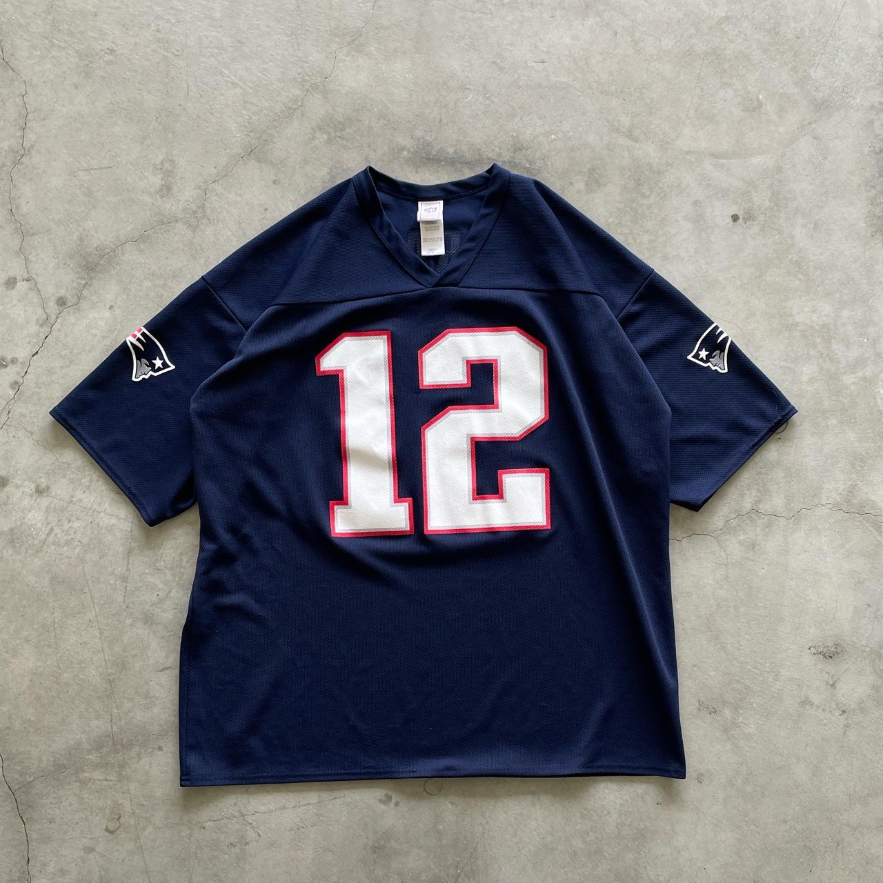 vintage 2000s tom brady nfl jersey tagged size Depop