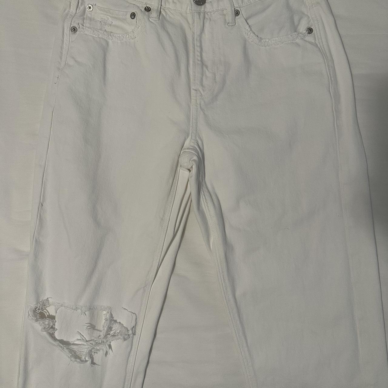 American eagle white jeans 90s baggy - Depop