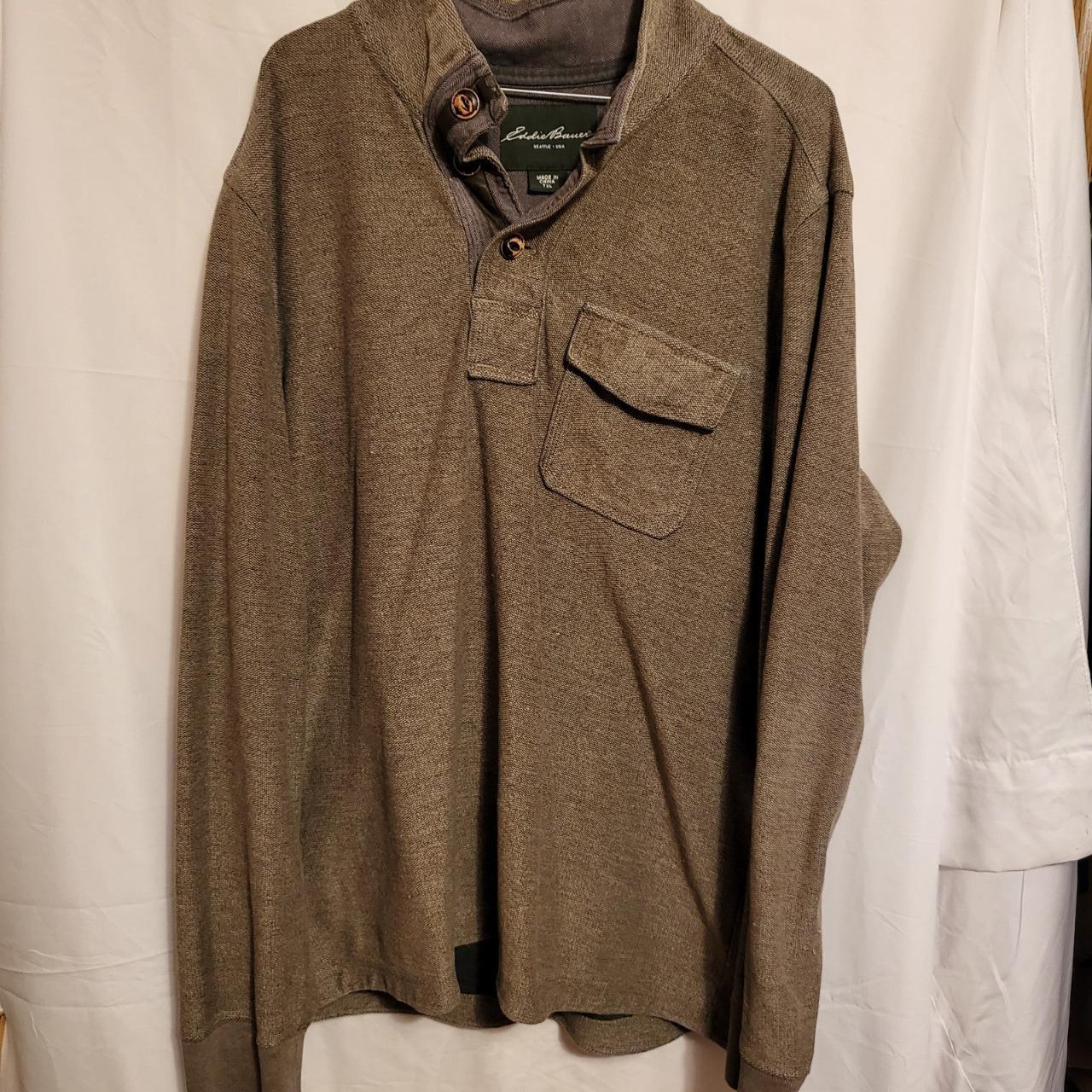 Eddie Bauer Men's Green Shirt | Depop