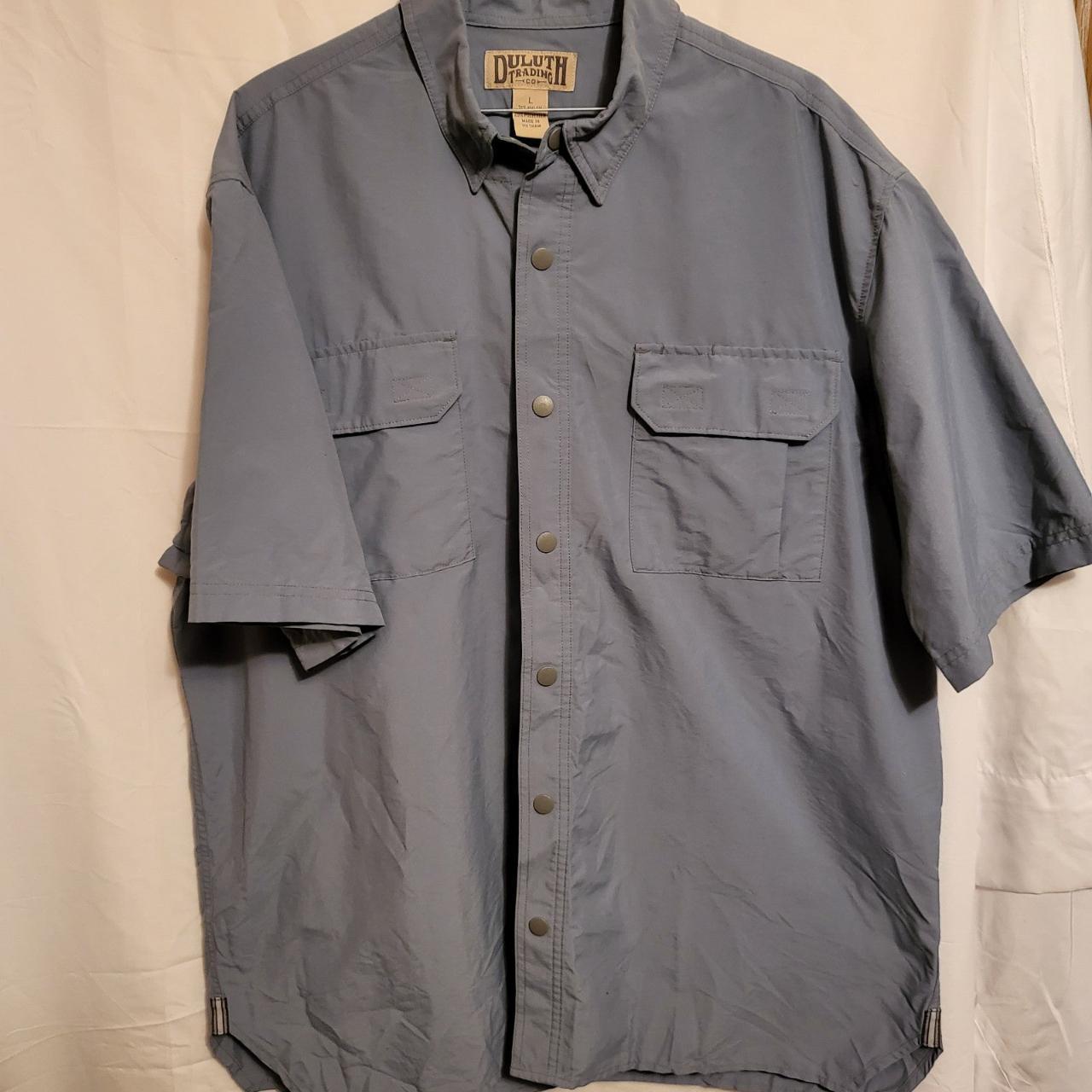 Duluth Trading Company Men's Blue Shirt | Depop