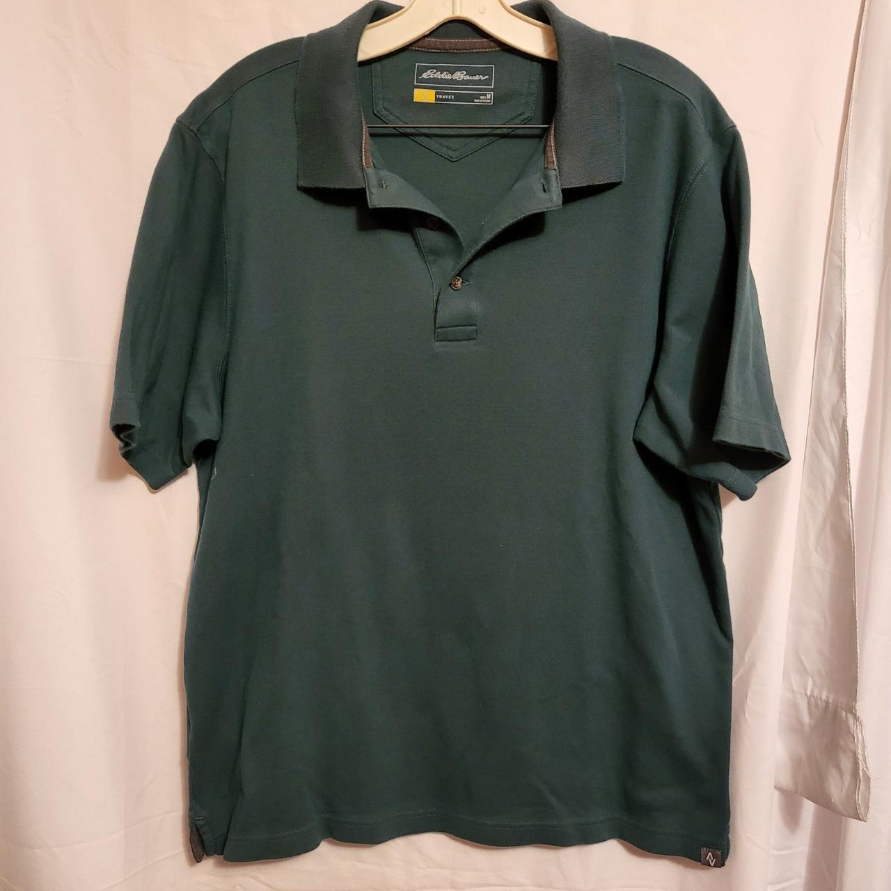 Eddie Bauer Men's Green Polo-shirts | Depop