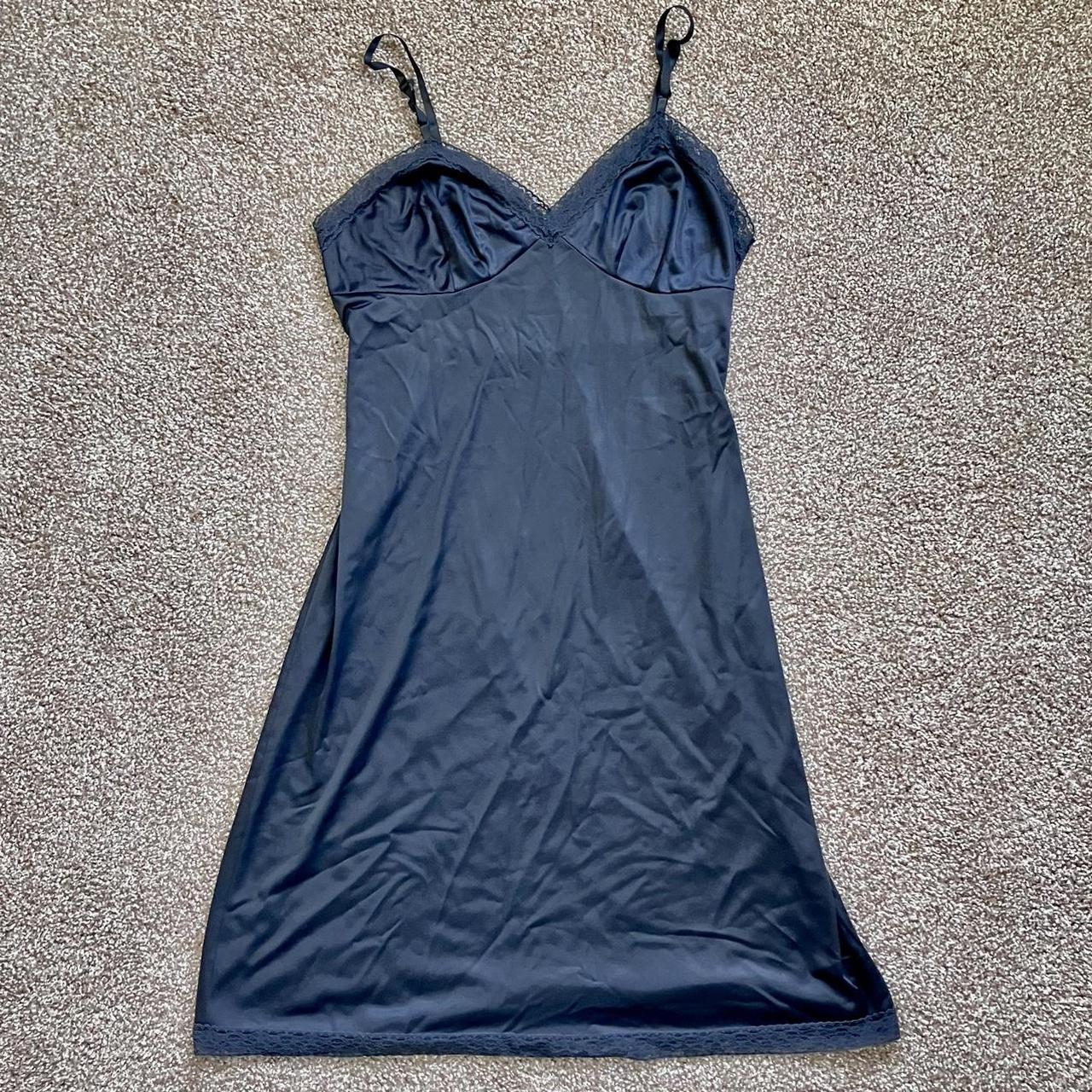 Vintage 90s Vanity Fair Black Slip... - Depop