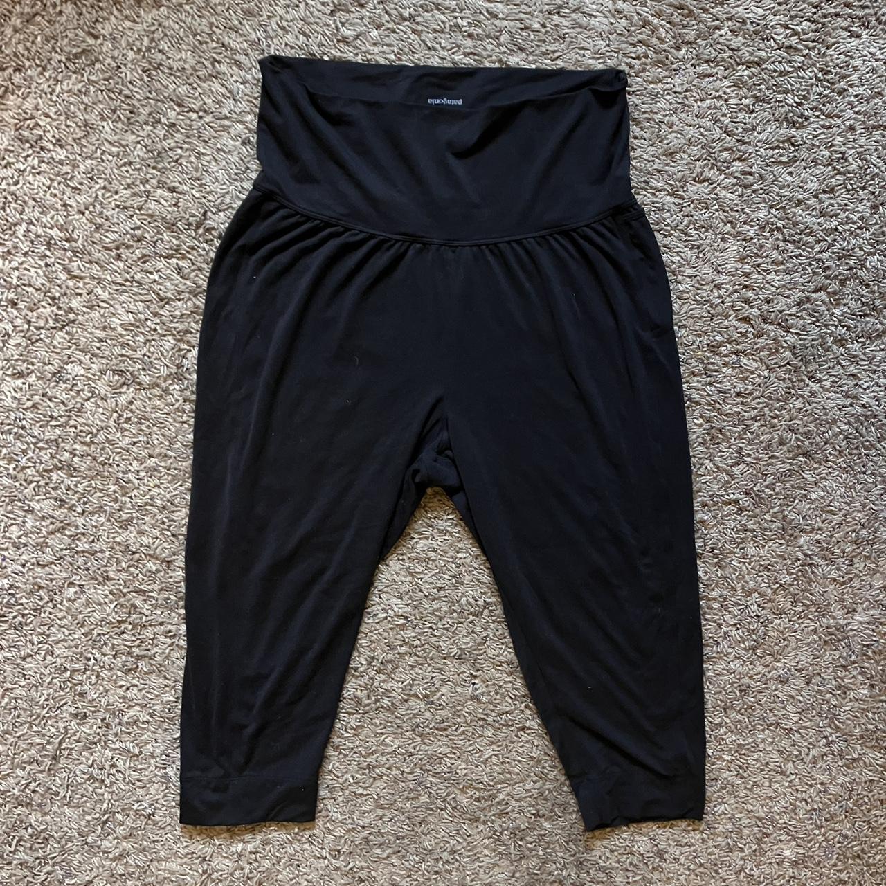 Black Patagonia Trail Beta Capris with rollover