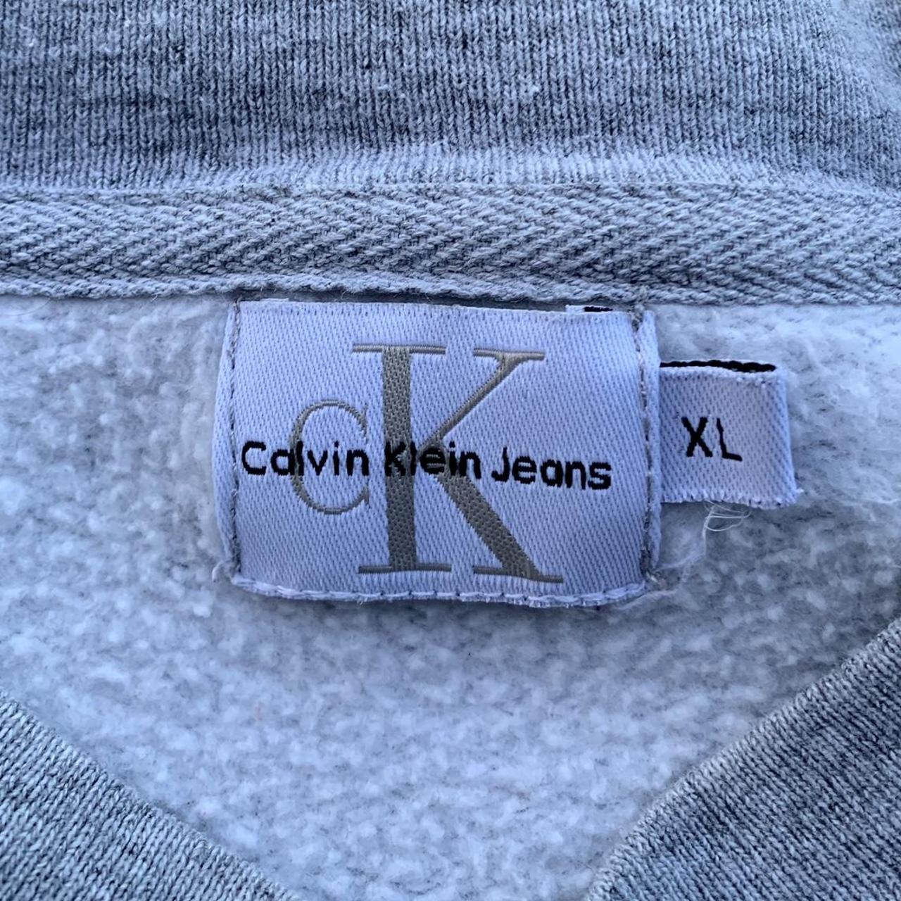 Calvin Klein Jeans Men's Grey and Red Sweatshirt | Depop