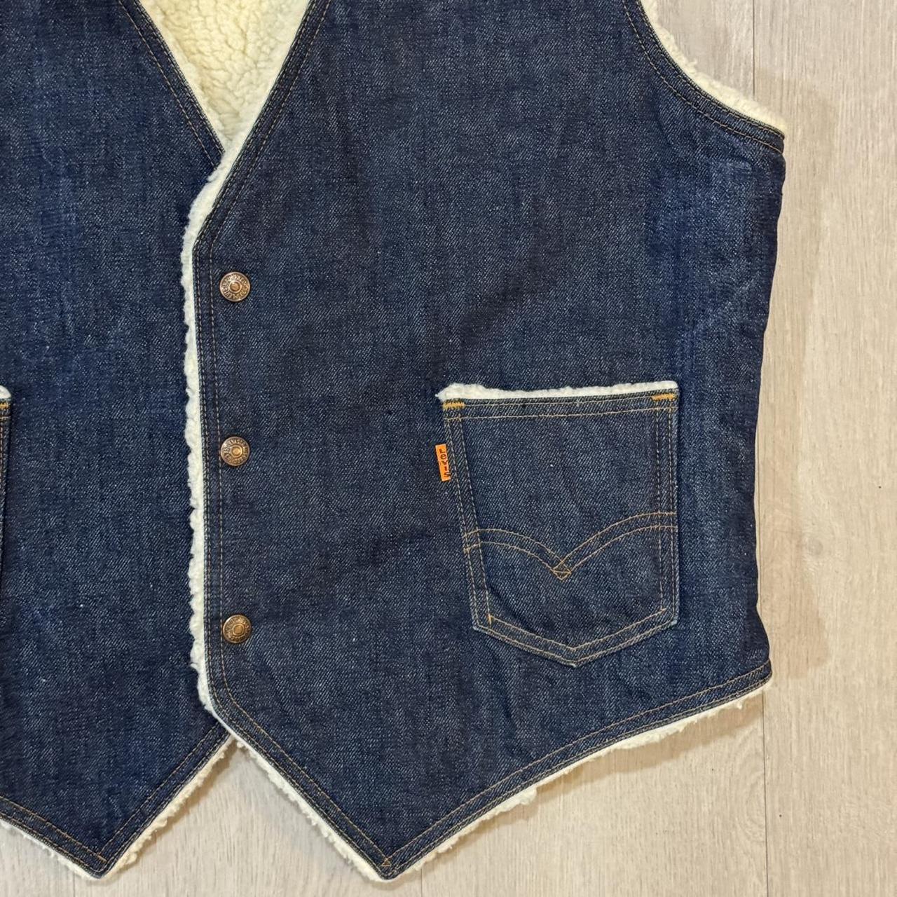 Levi's Men's Vest - Navy/Blue - L – Vintage Levi’… - image 4