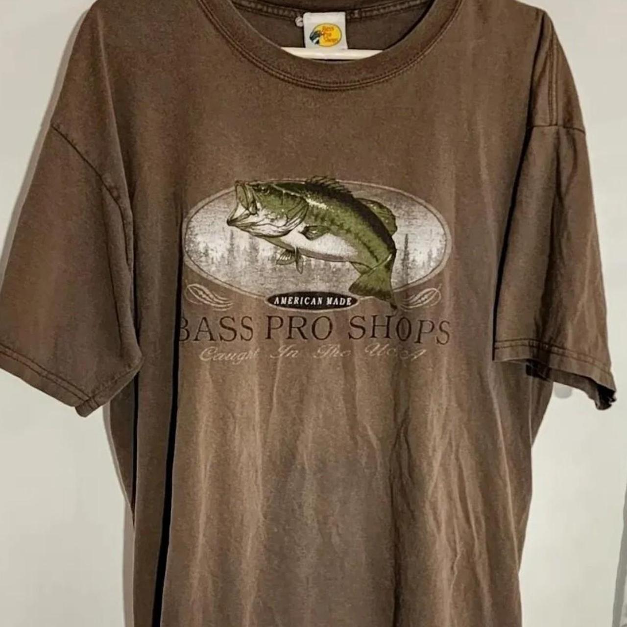 Vintage Bass Pro Shops T Shirt Size XL Light Brown... - Depop