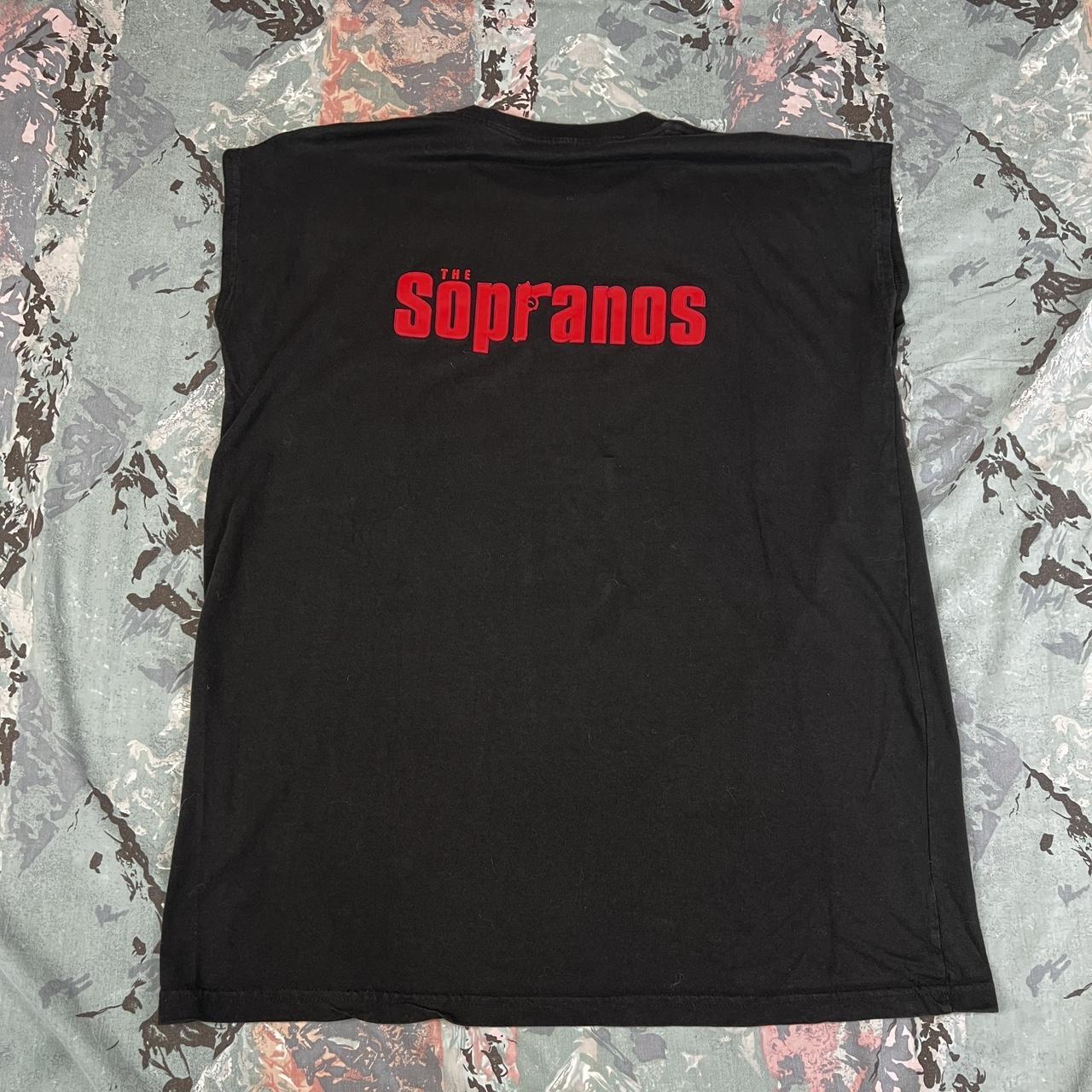 VINTAGE SOPRANOS SLEEVELESS T SHIRT 1999 TV HBO... - Depop