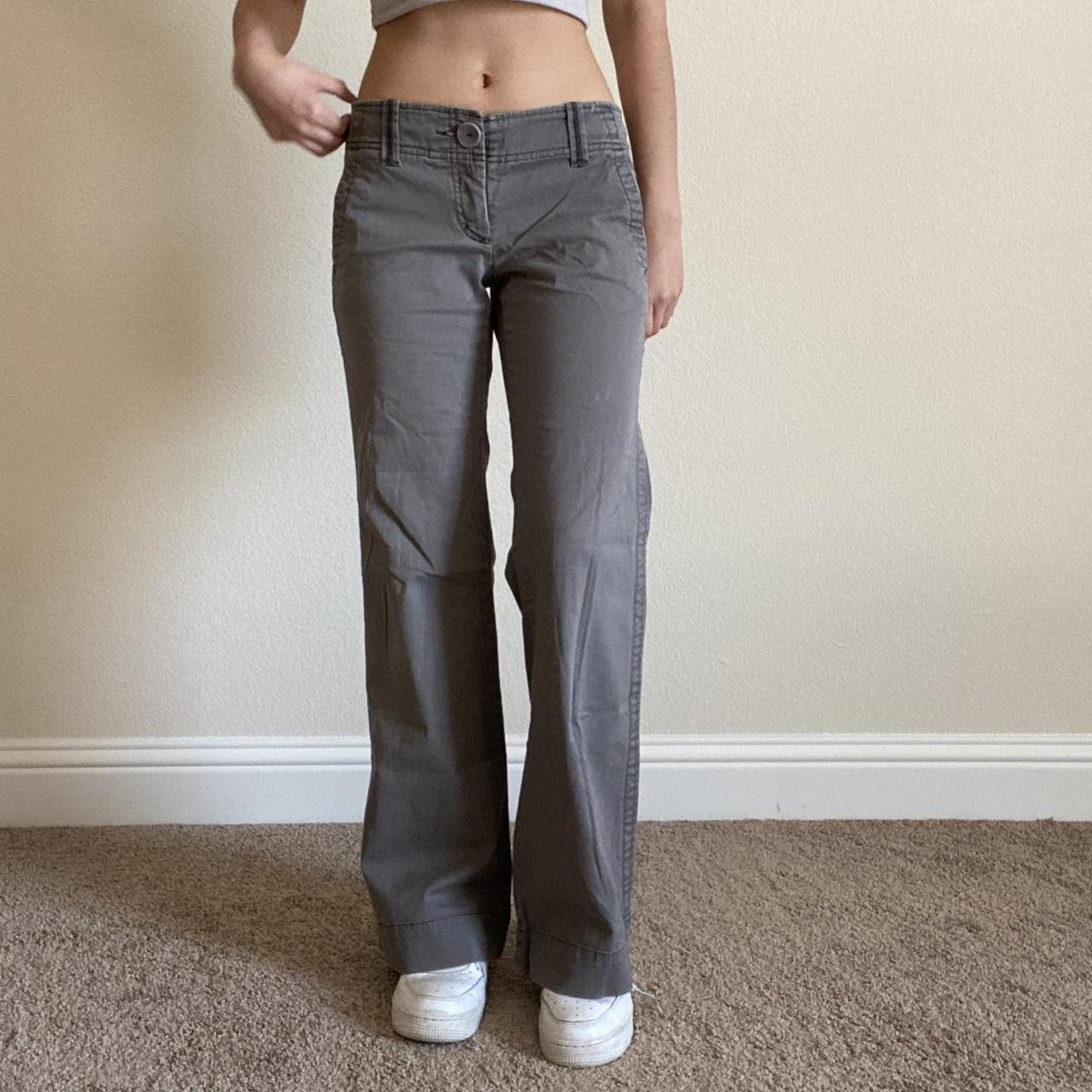 American Eagle Outfitters Women's Grey Trousers | Depop