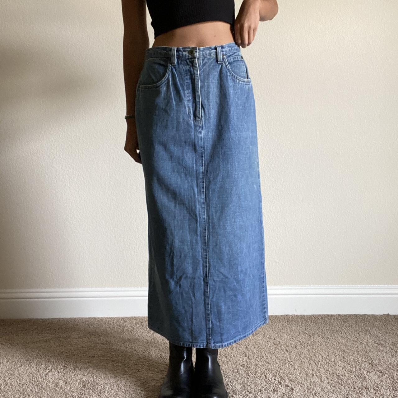 St. John's Bay Women's Blue Skirt | Depop