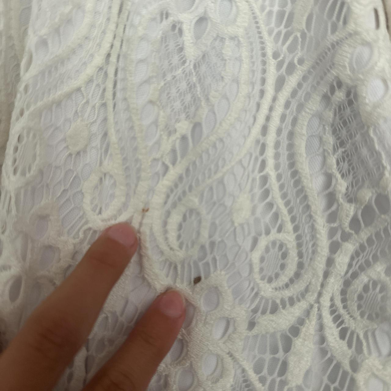 Vintage Women's Lace Skirt - White - L – beautifu… - image 6
