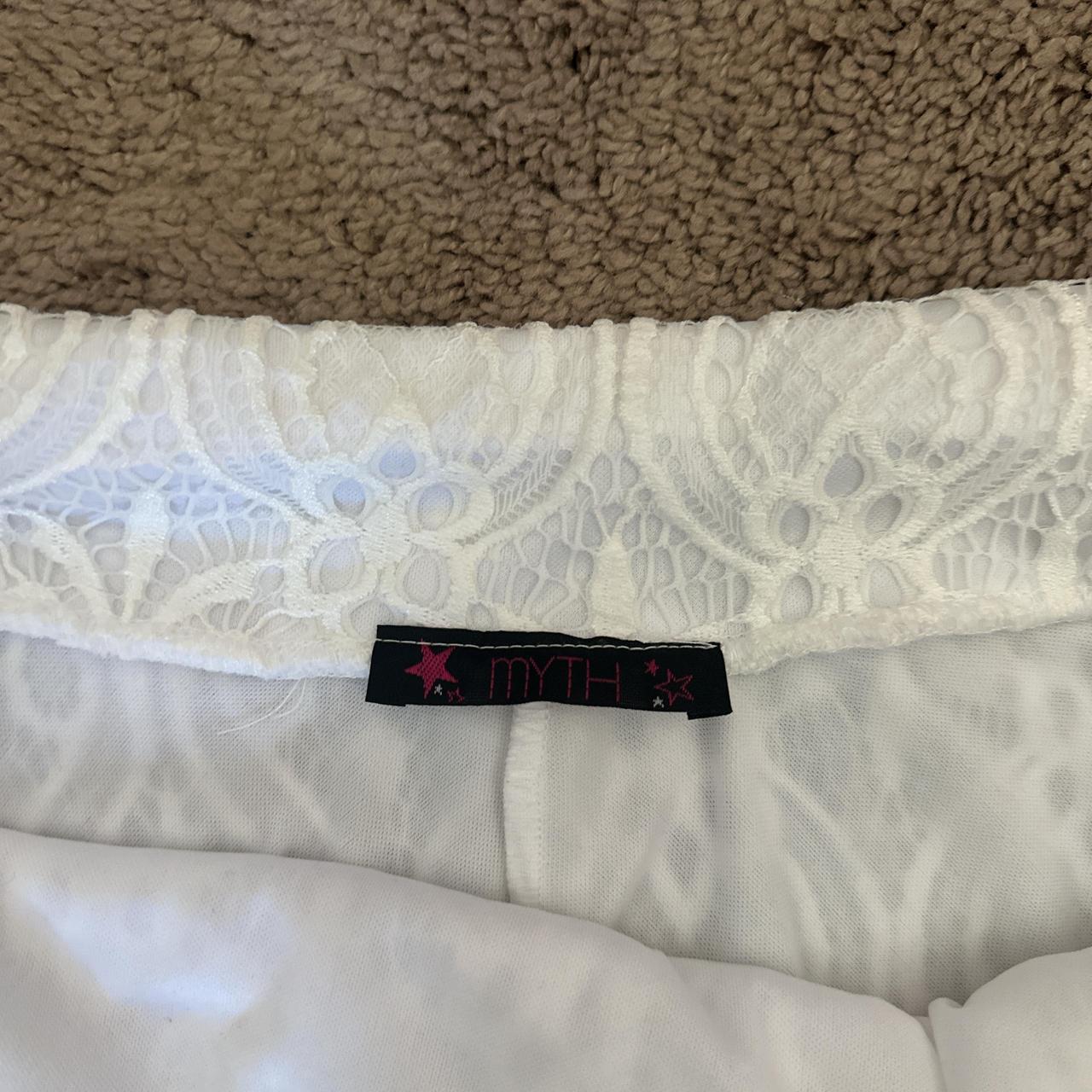 Vintage Women's Lace Skirt - White - L – beautifu… - image 7