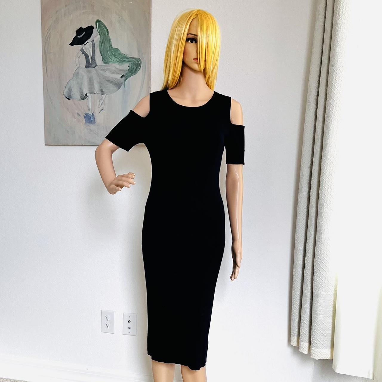 Michael kors sales black midi dress