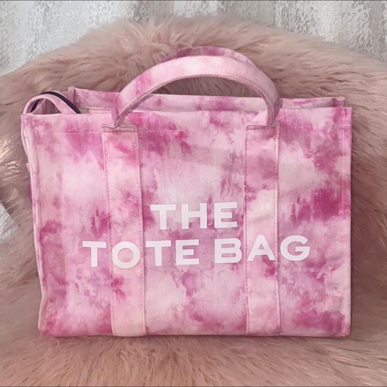 Women's Pink and White Bag | Depop