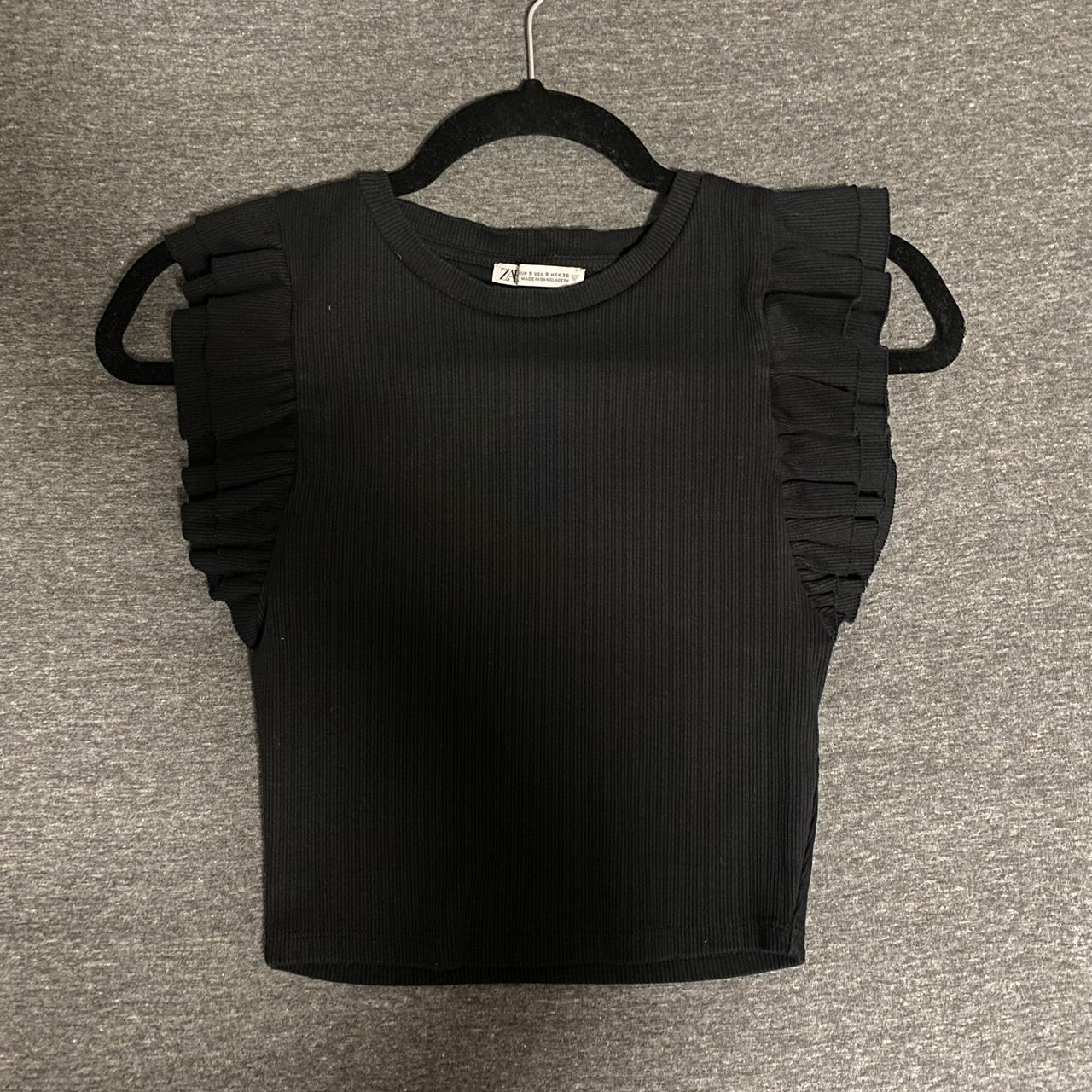 Zara womens 2024 black shirt