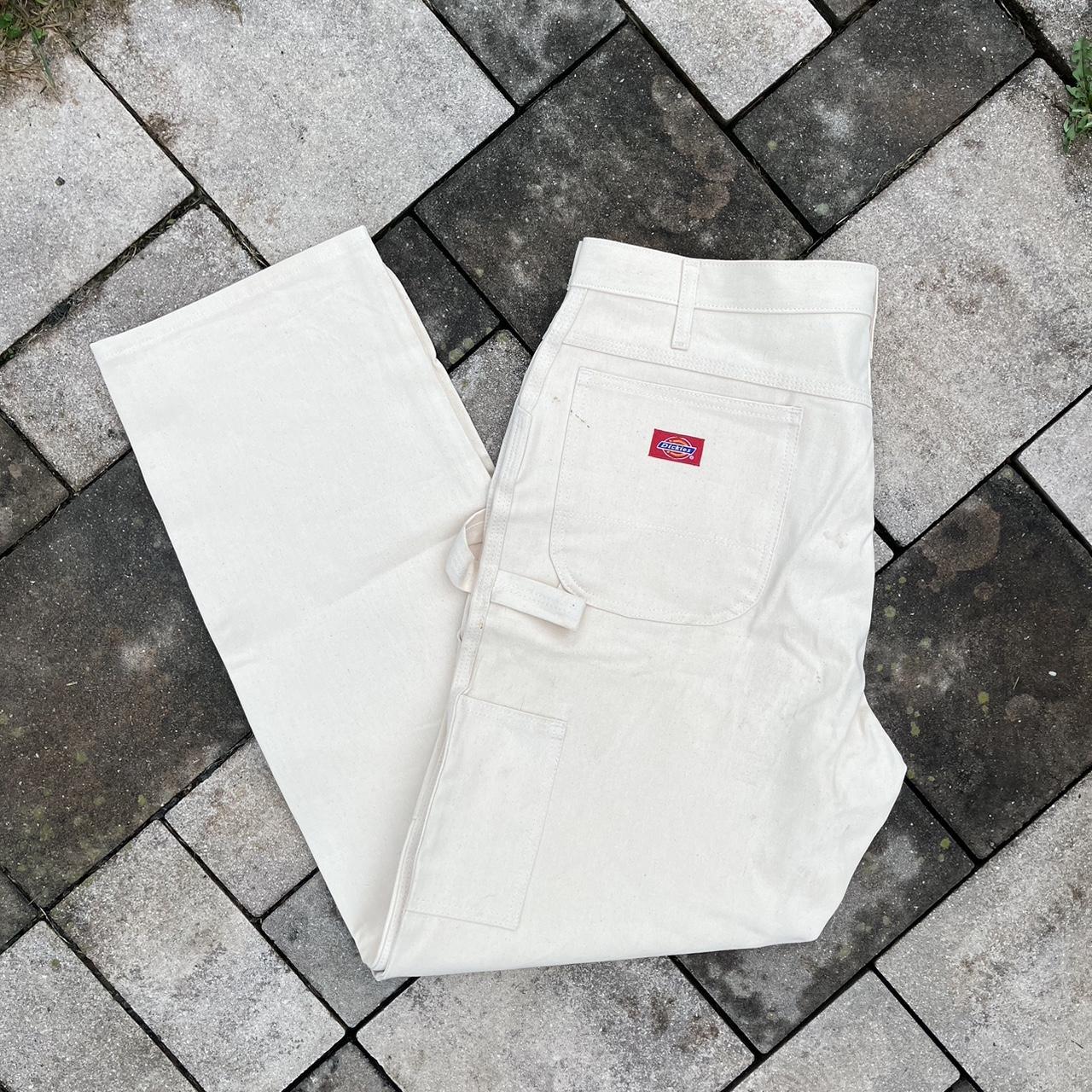 cream colored dickies pants size 38 W 32L - Depop