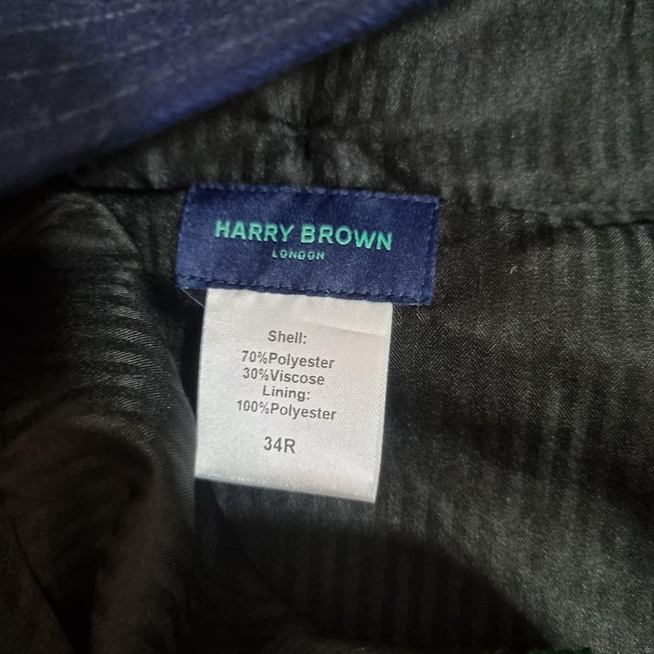 Harry Brown navy pinstripe suits jacket 44R Depop