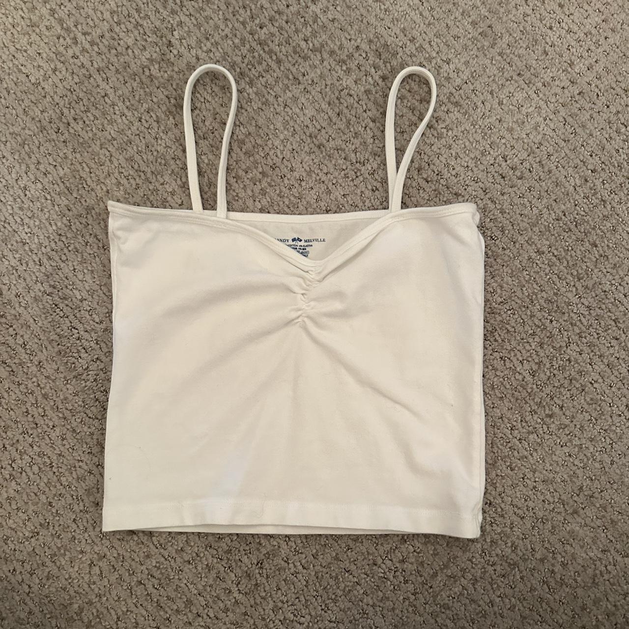 Brandy Melville White Tank top - Depop