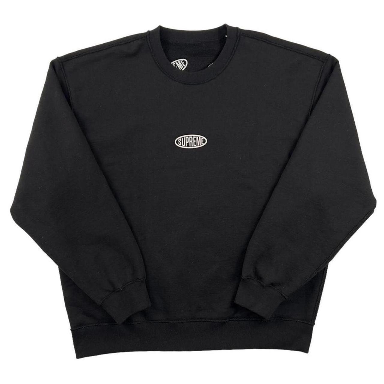 Supreme black and white crew neck online