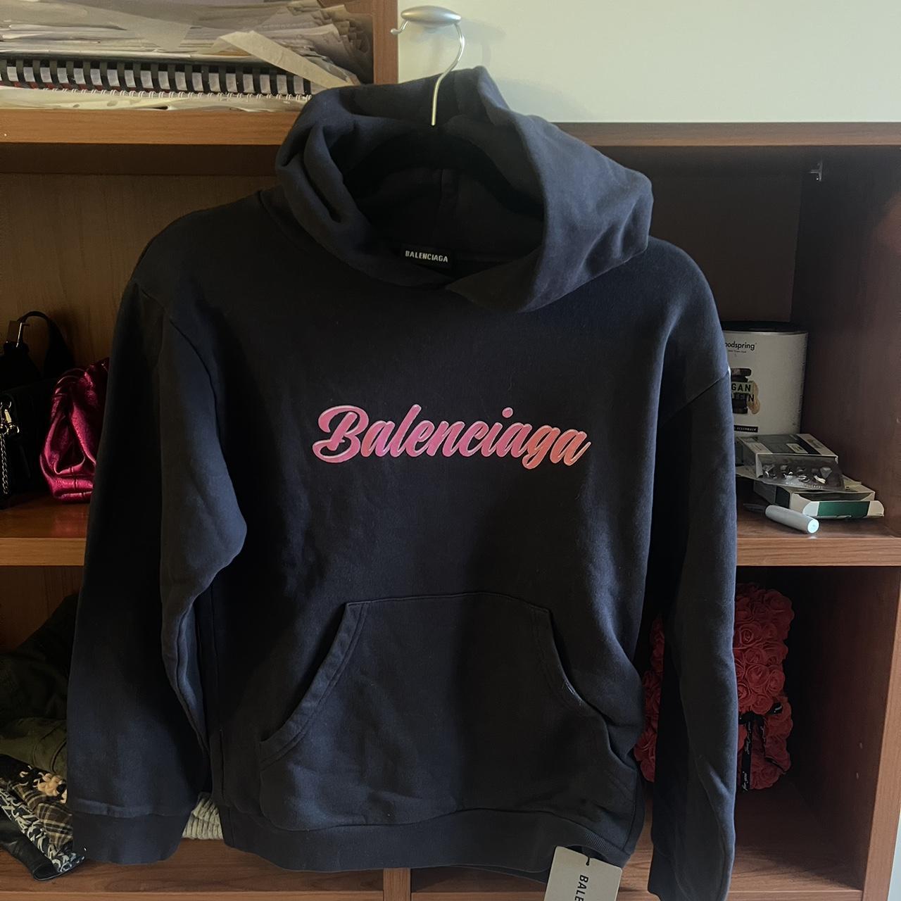 Balenciaga navy sweatshirt best sale