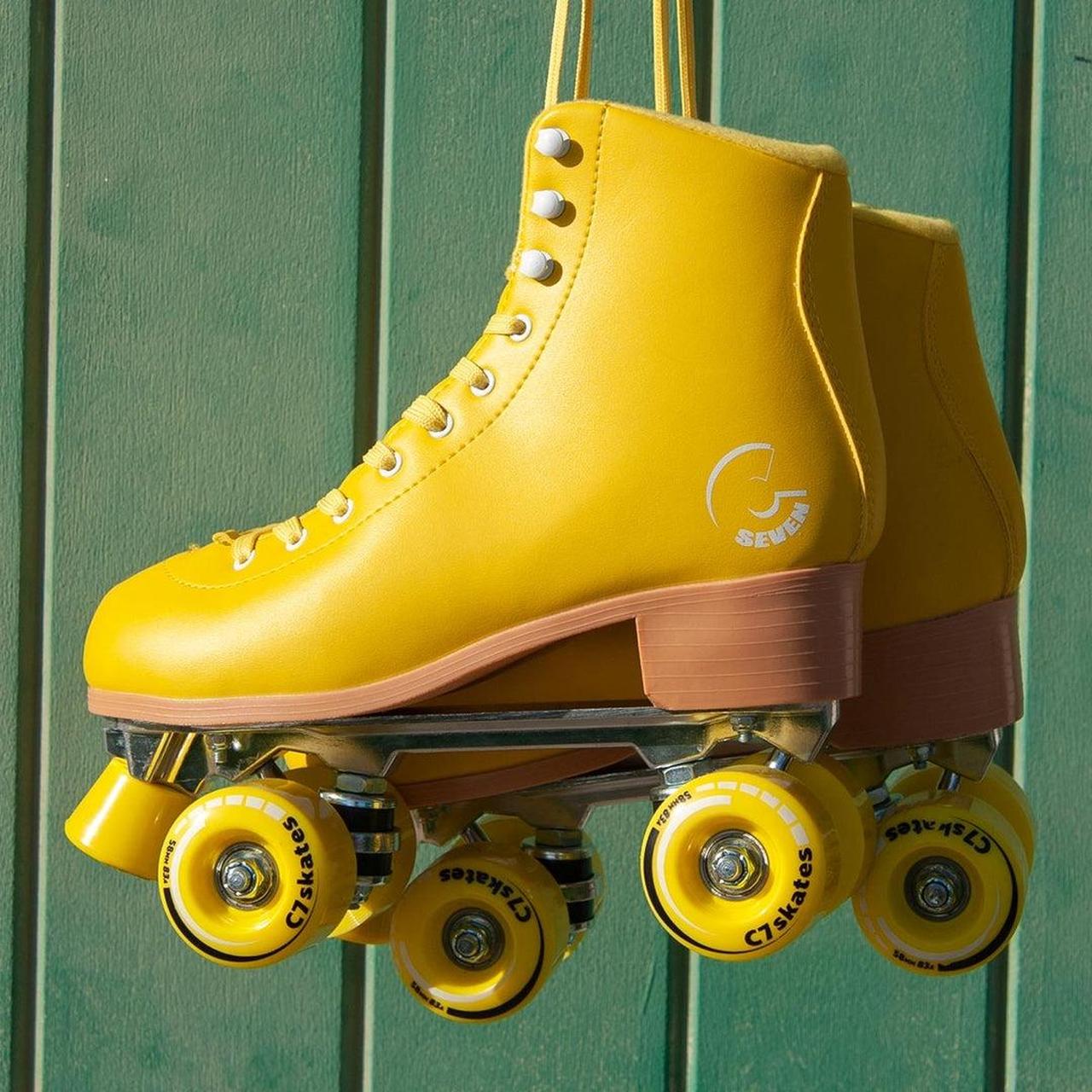 C7 Lemondrop Quad Roller Skates - Near new - only... - Depop