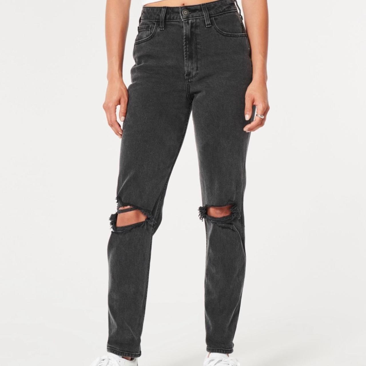 Mom Jeans Hollister High Waisted Black Jeans Hollister Ultra High