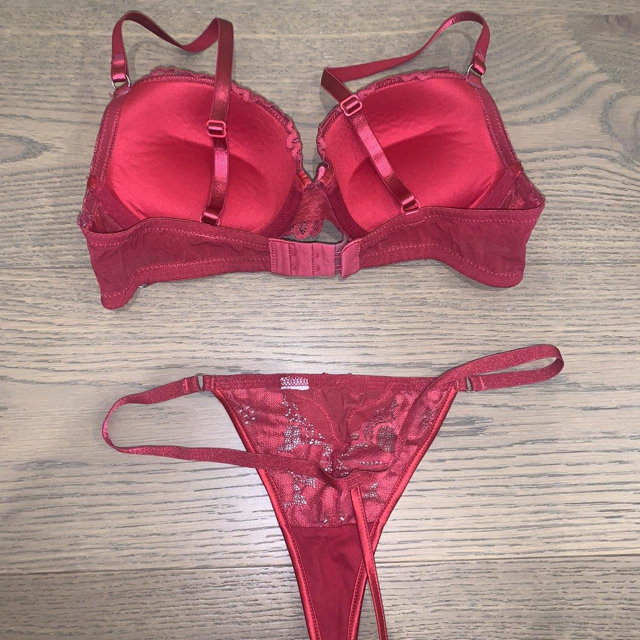Bras & Things red lingerie set Size 10B & S Depop