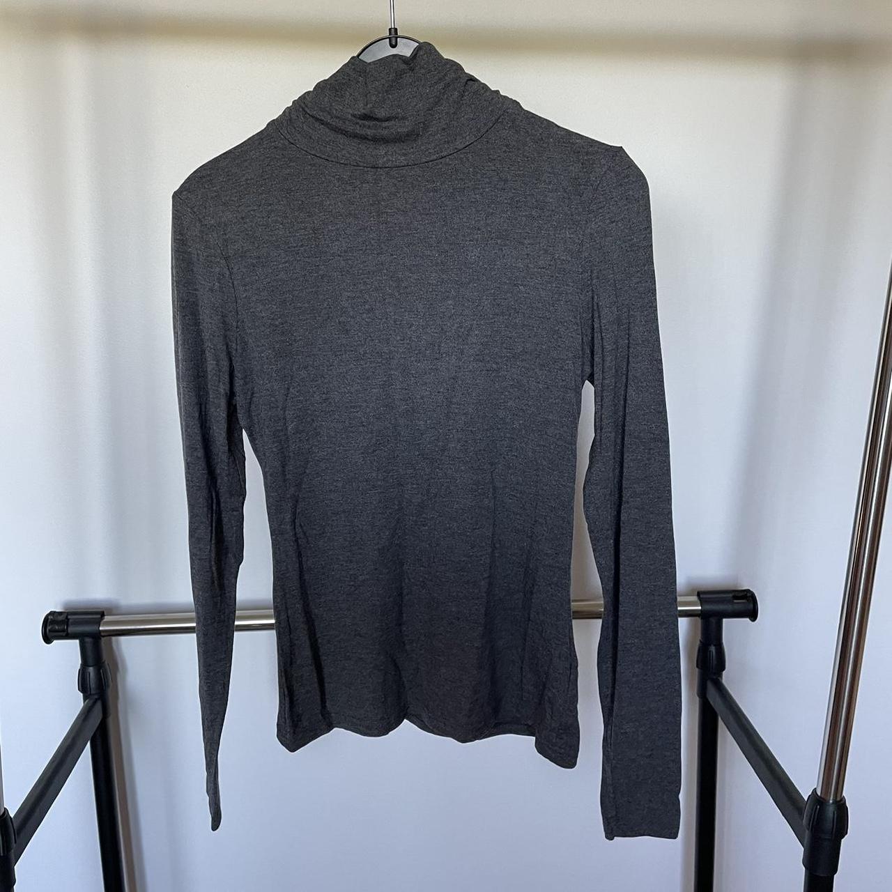 New Look polo neck grey long sleeve top. Size 8.... - Depop