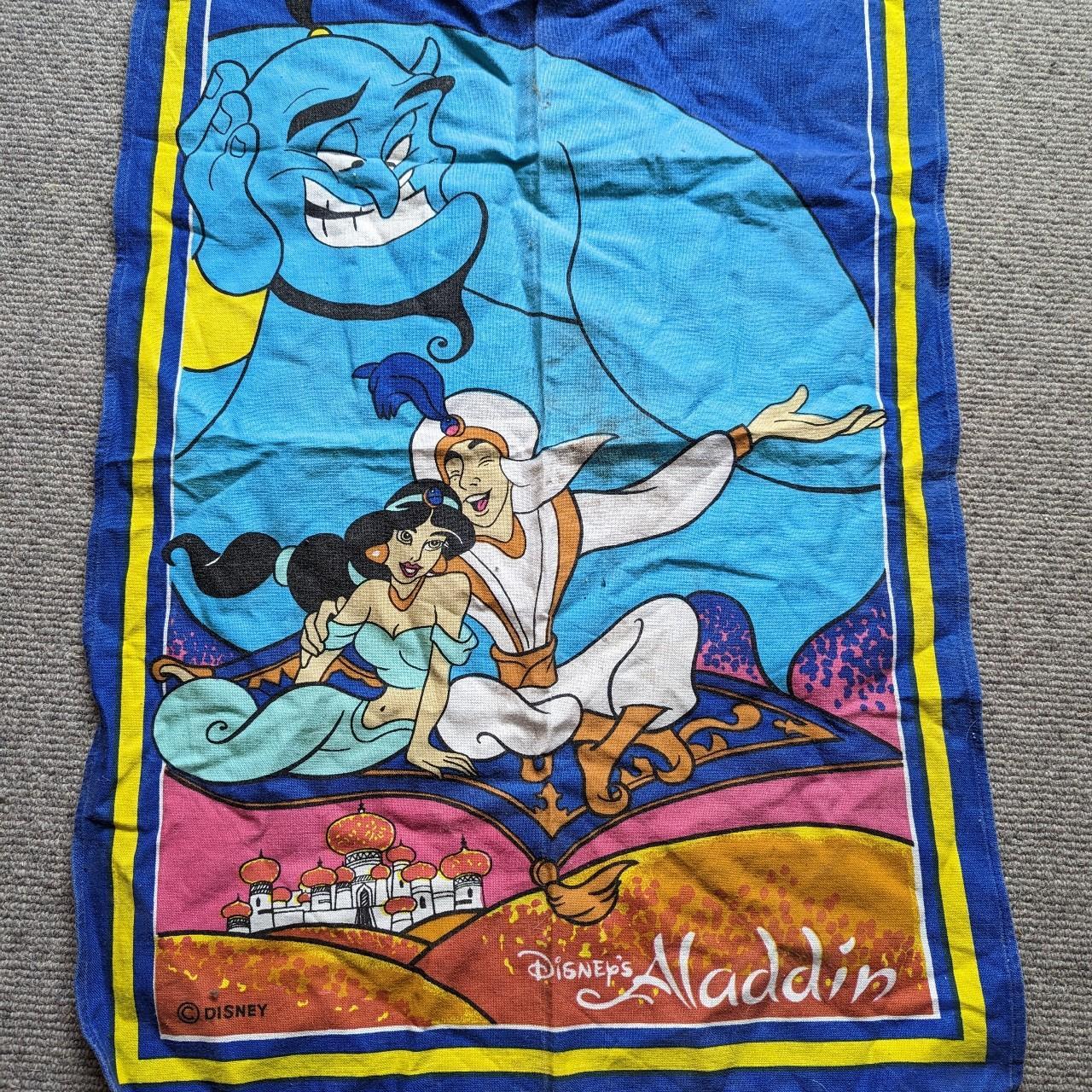 Vintage Disney Aladdin tea towel - excellent... - Depop