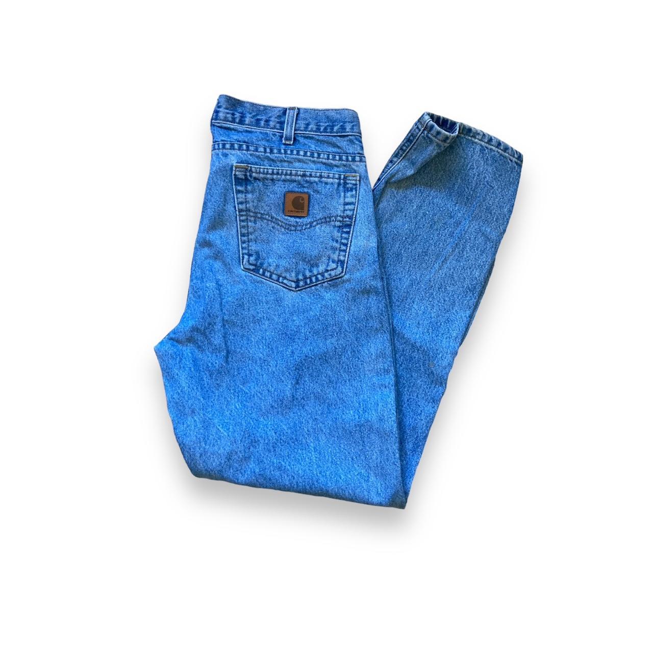 Carhartt Men's Blue Jeans Depop