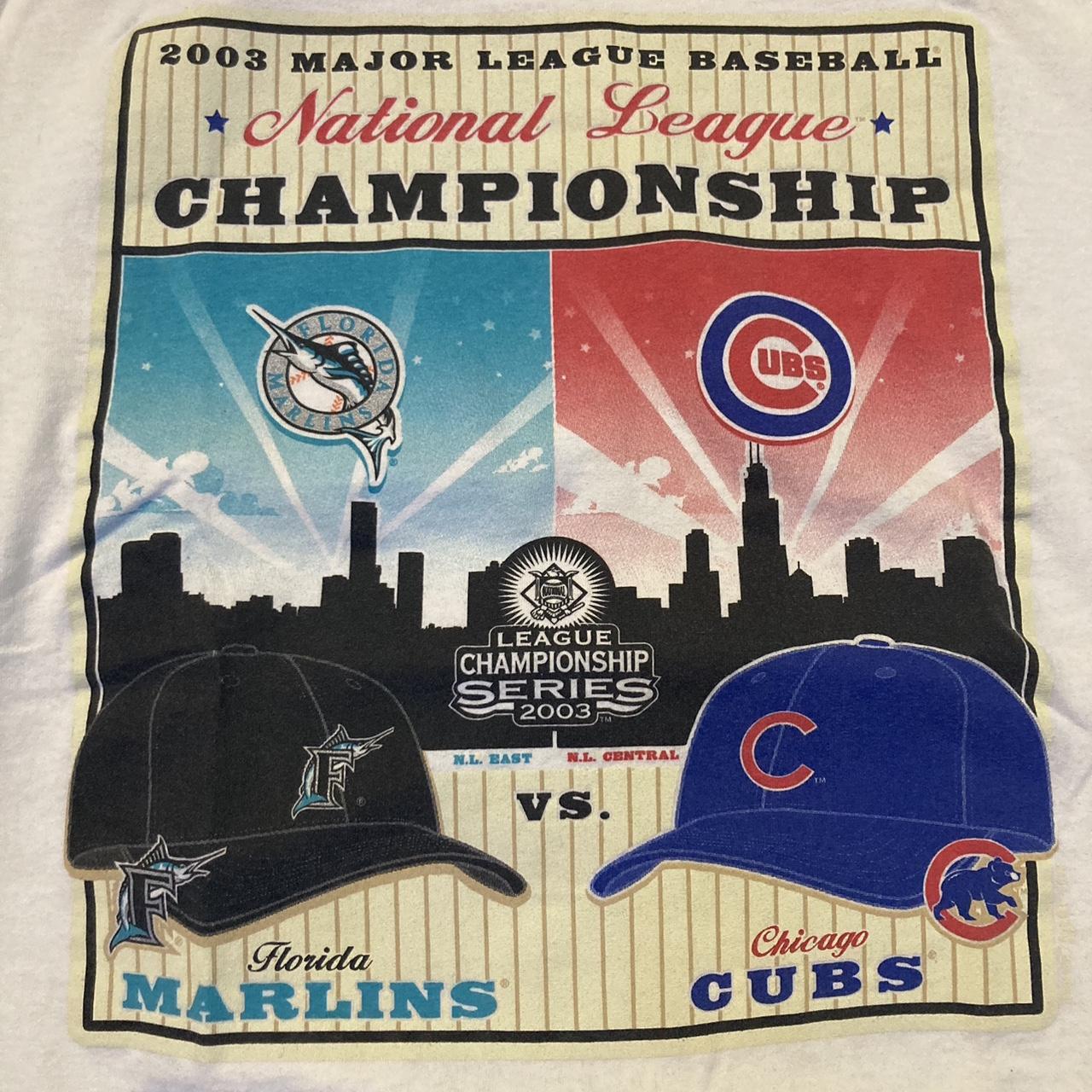 National Vintage League Chicago Cubs 2003 Logo Majestic Tee Size XL