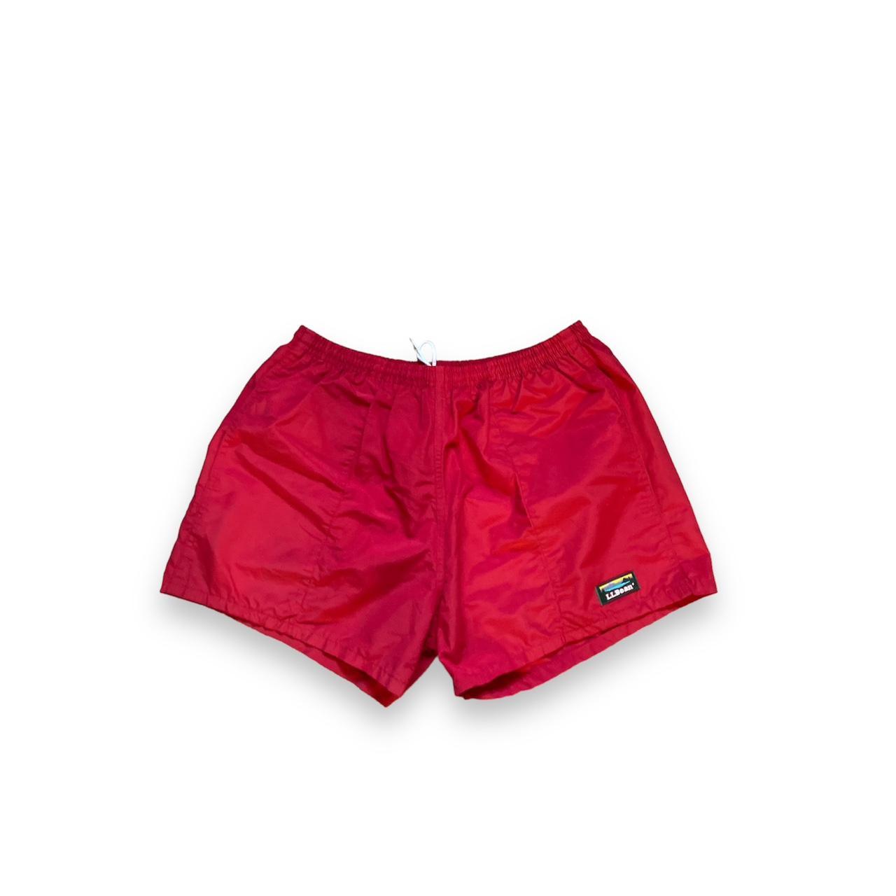 Vintage Red LL.Bean shorts Size medium Made in USA... - Depop