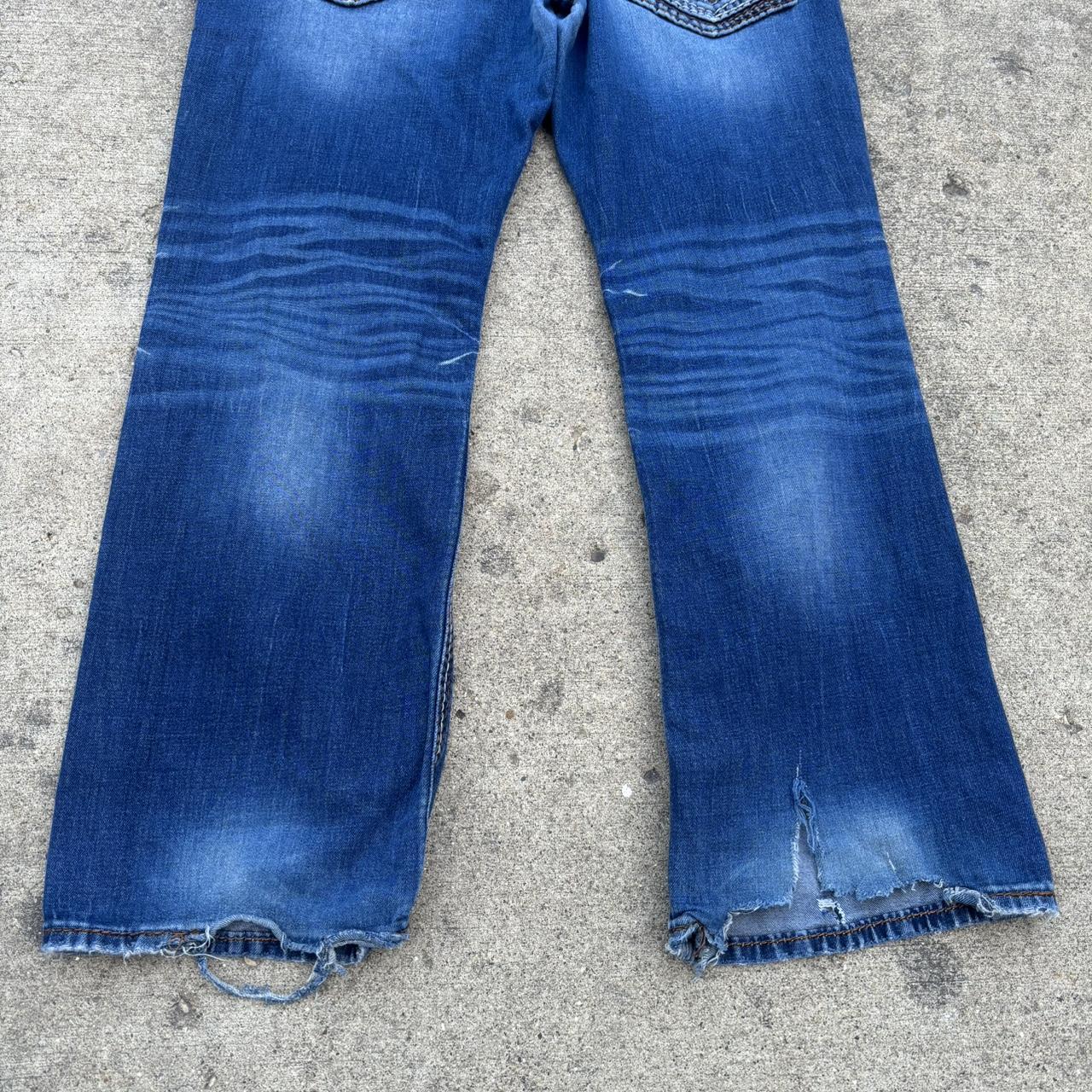 Vintage Y2K Rock Revival Boot Jeans 36 waist flaws... - Depop