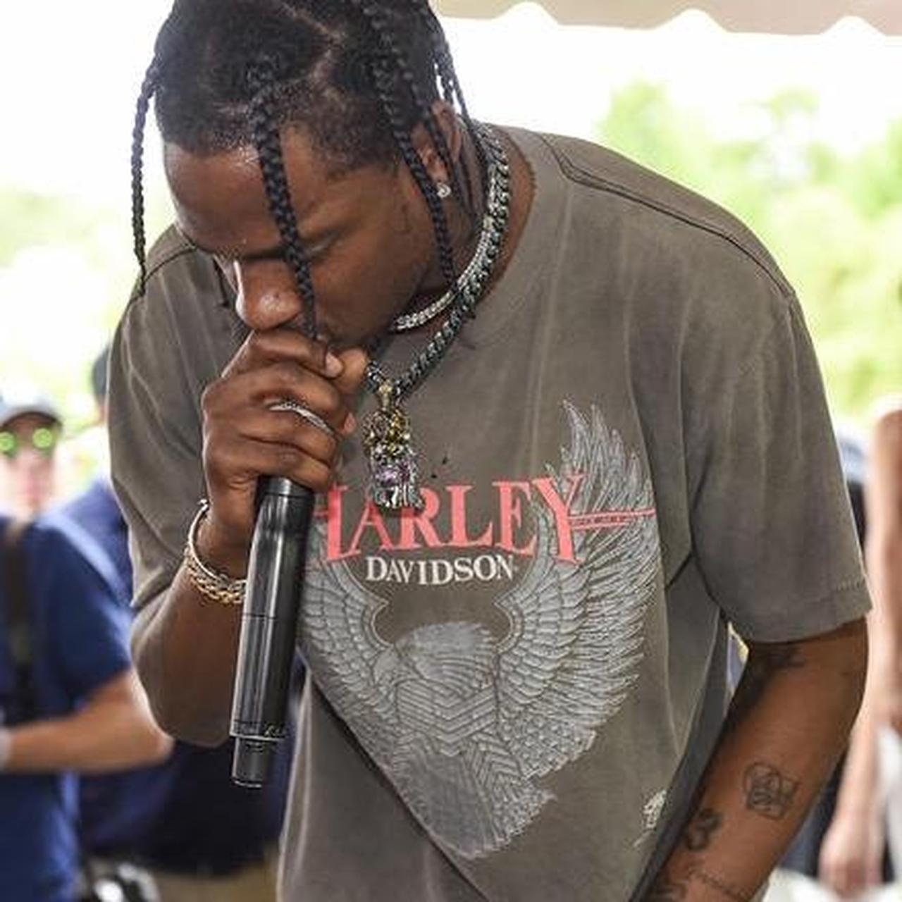Vintage 90s Harley Davidson Eagle Travis Scott Tee | Depop