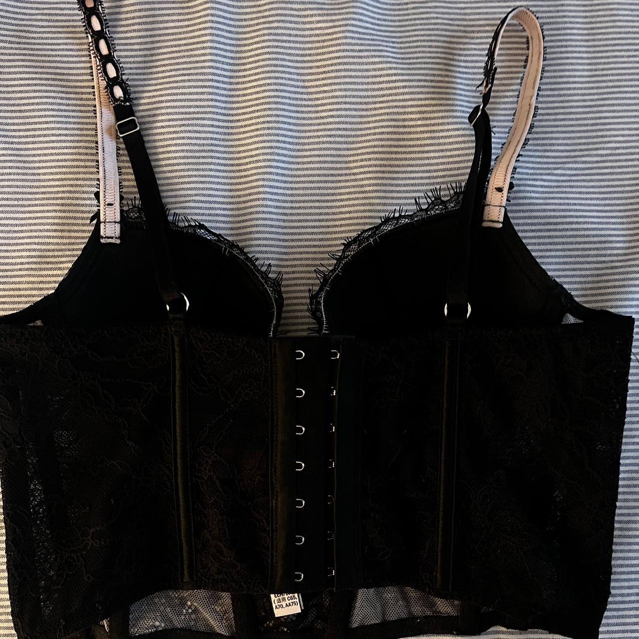 Black and pink Victoria's secret corset brand new - Depop