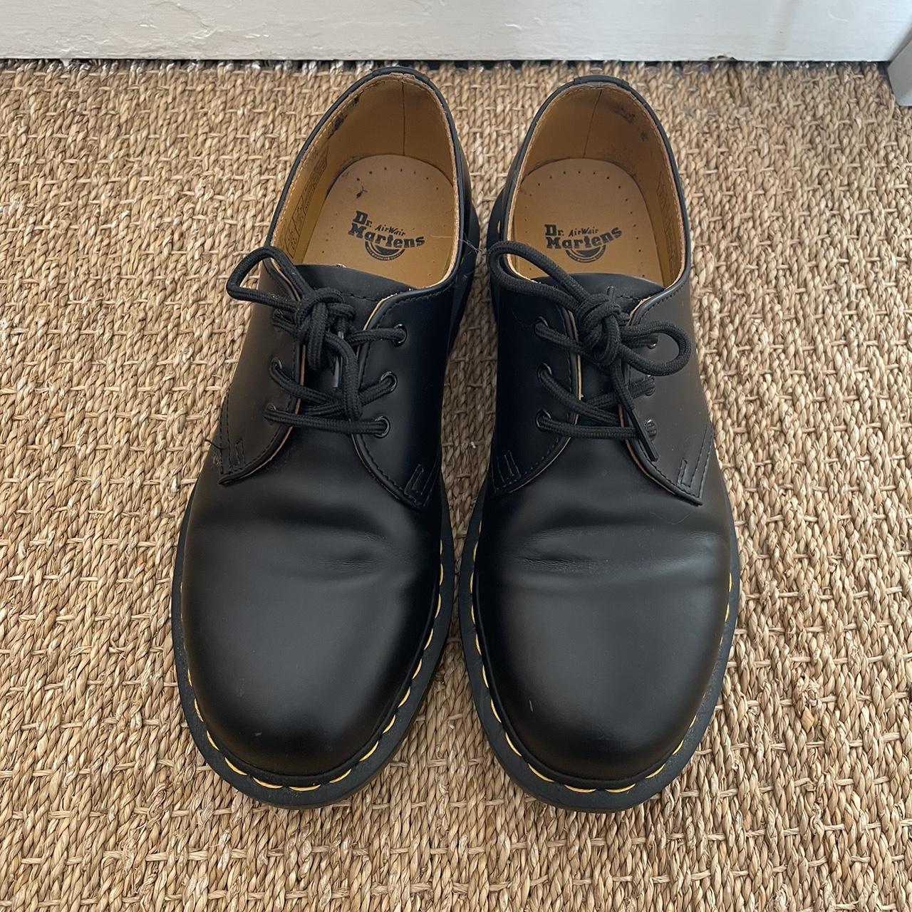 Black Dr Marten 3 Eyelet Shoe. Really great... - Depop