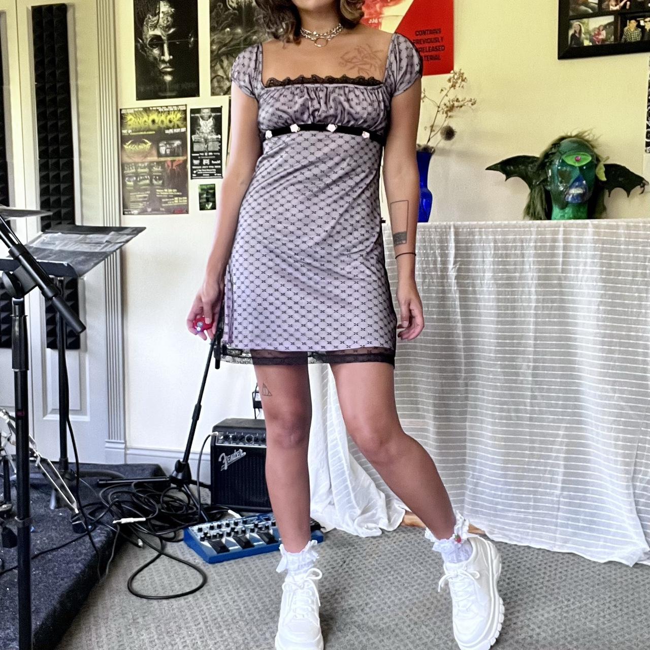 UNIF CHARM DRESS Classic unif mini dress. Purple... Depop