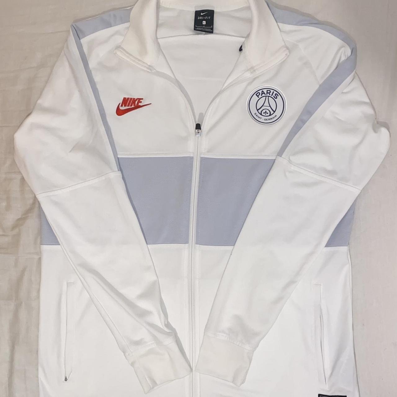 Psg white track jacket best sale