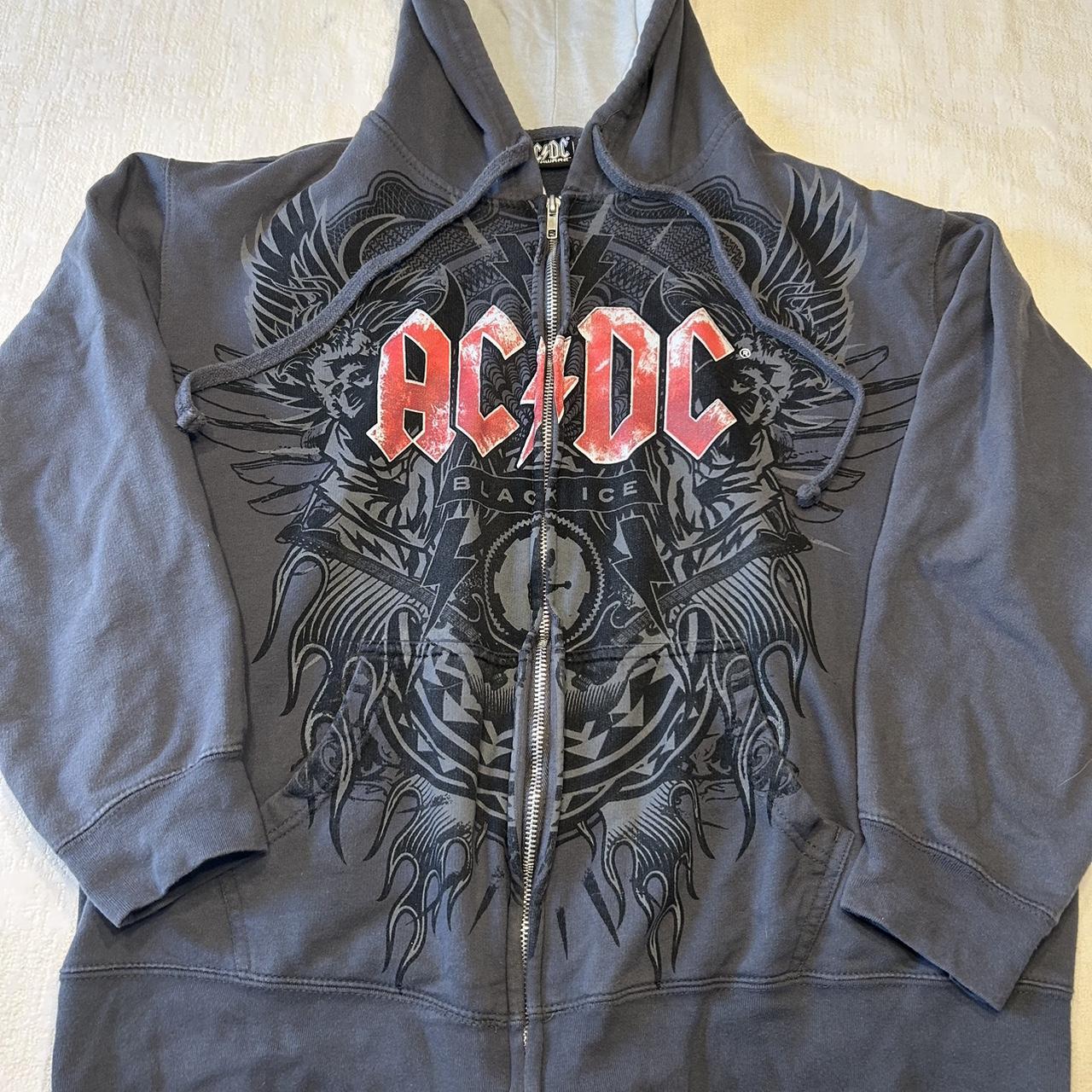 Vintage AC/DC Rockware Sweatshirt Zip up... - Depop