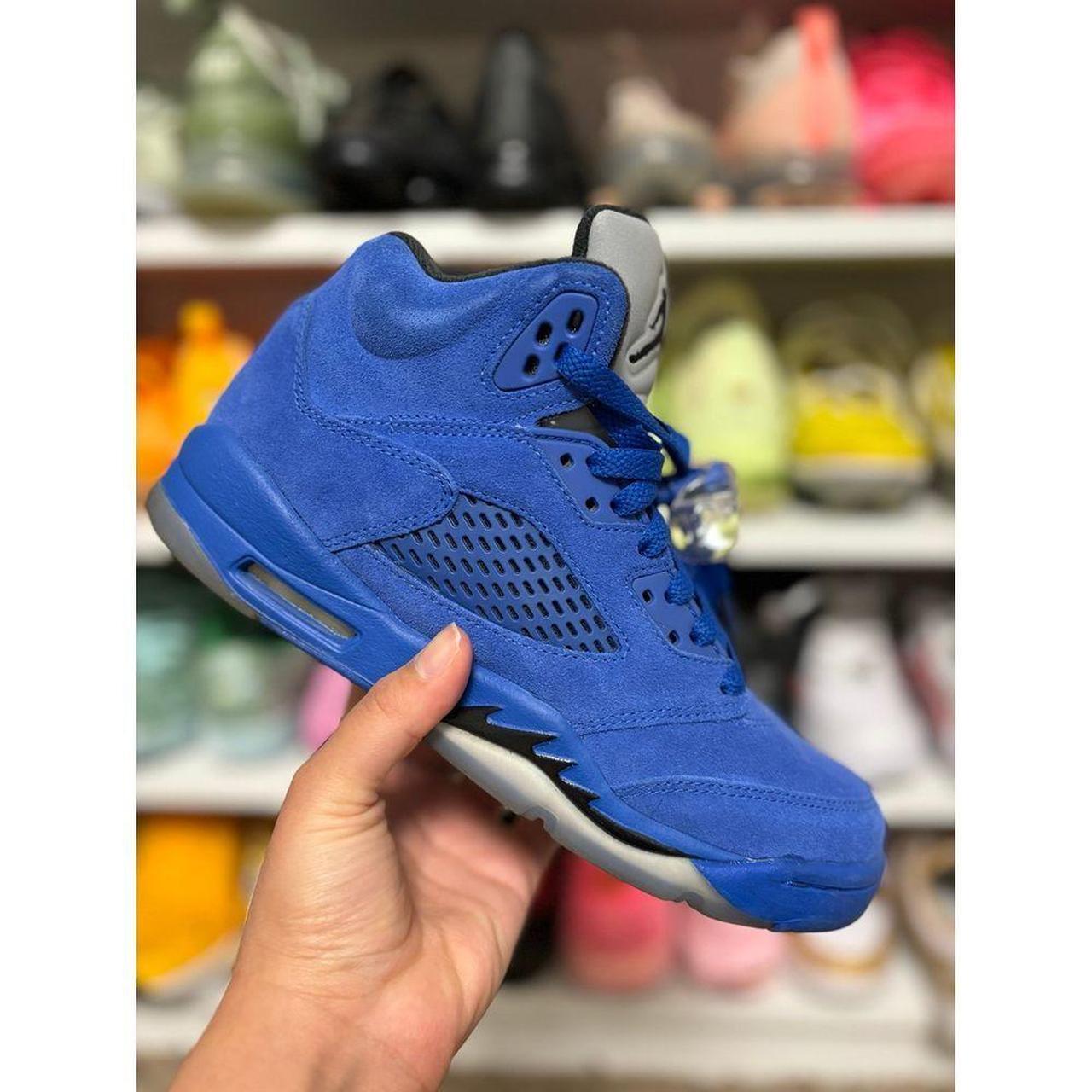 Nike Air Jordan 5 Retro Blue Suede 440888 401 Size