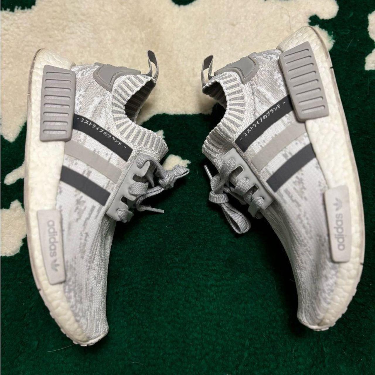 Nmd womens gray and white best sale