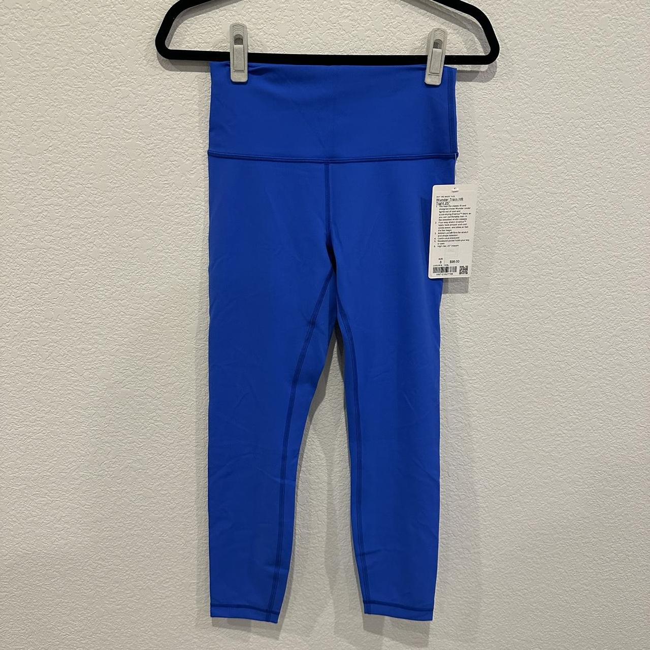 navy blue lulu lemon wunder leggings in a size 8 25' - Depop