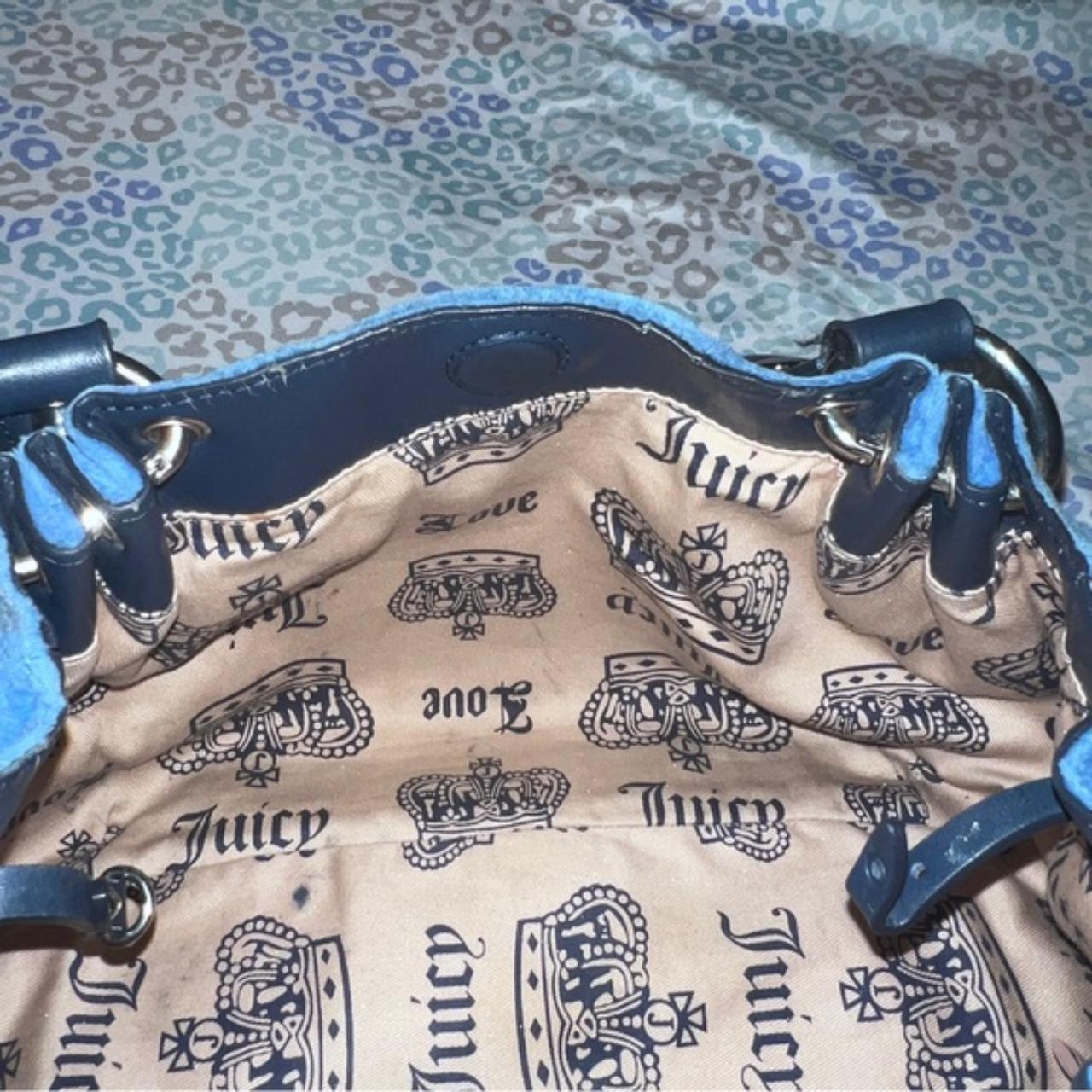 Vintage Rare Blue Juicy Couture Purse Handbag Bag... - Depop